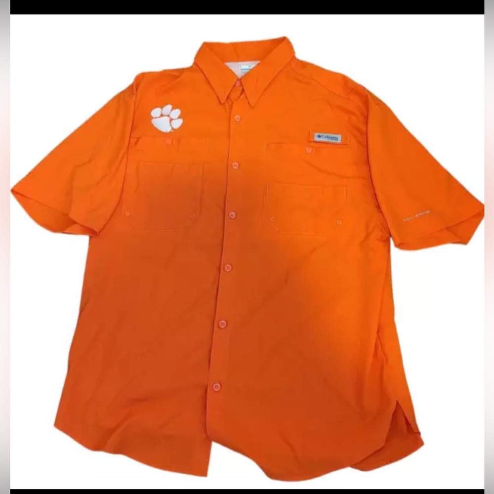 Columbia Men's Orange Short Sleeve Shirt